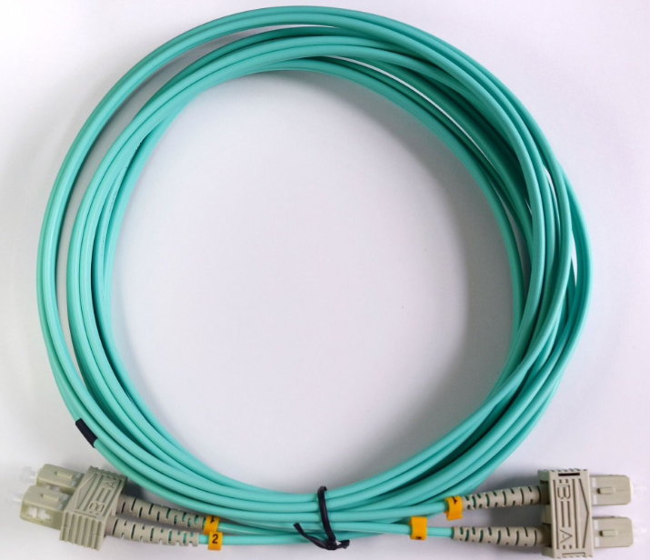 Jarretère optique  SC/UPC-SC/UPC MMOM3 50/125 Duplex 3M 2.0mm PVC aqua