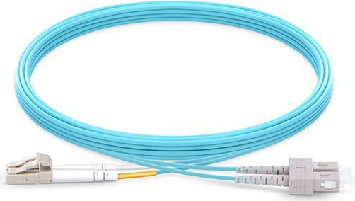 Jarretère optique  SC/UPC-LC/UPC MMOM3 50/125 Duplex 3M 2.0mm PVC aqua